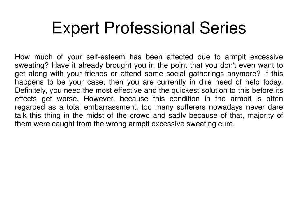 expert professional series