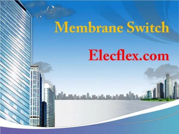 Buy Membrane switch online