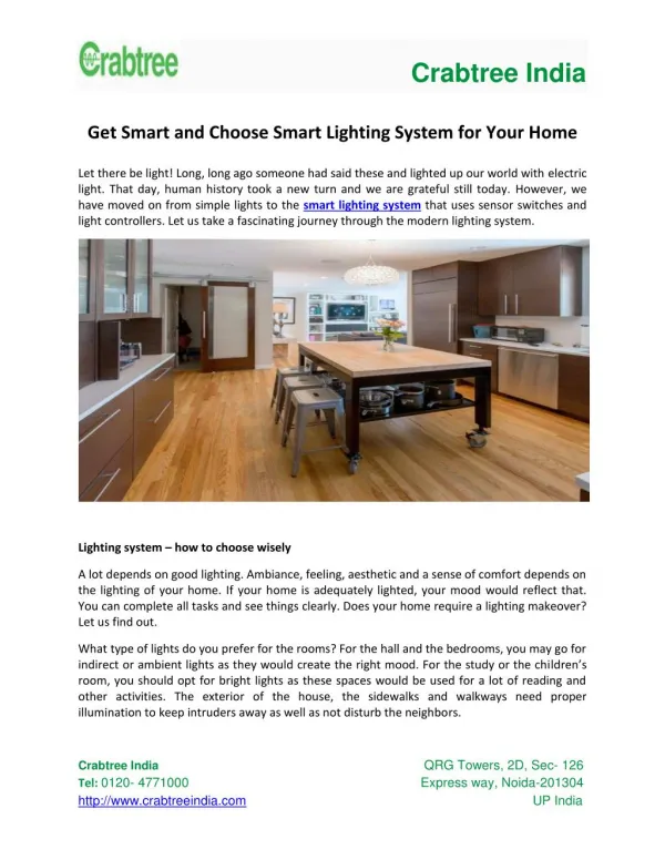 Get Smart and Choose Smart Lighting System for Your Home