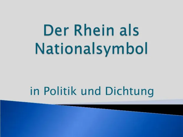 Der Rhein als Nationalsymbol