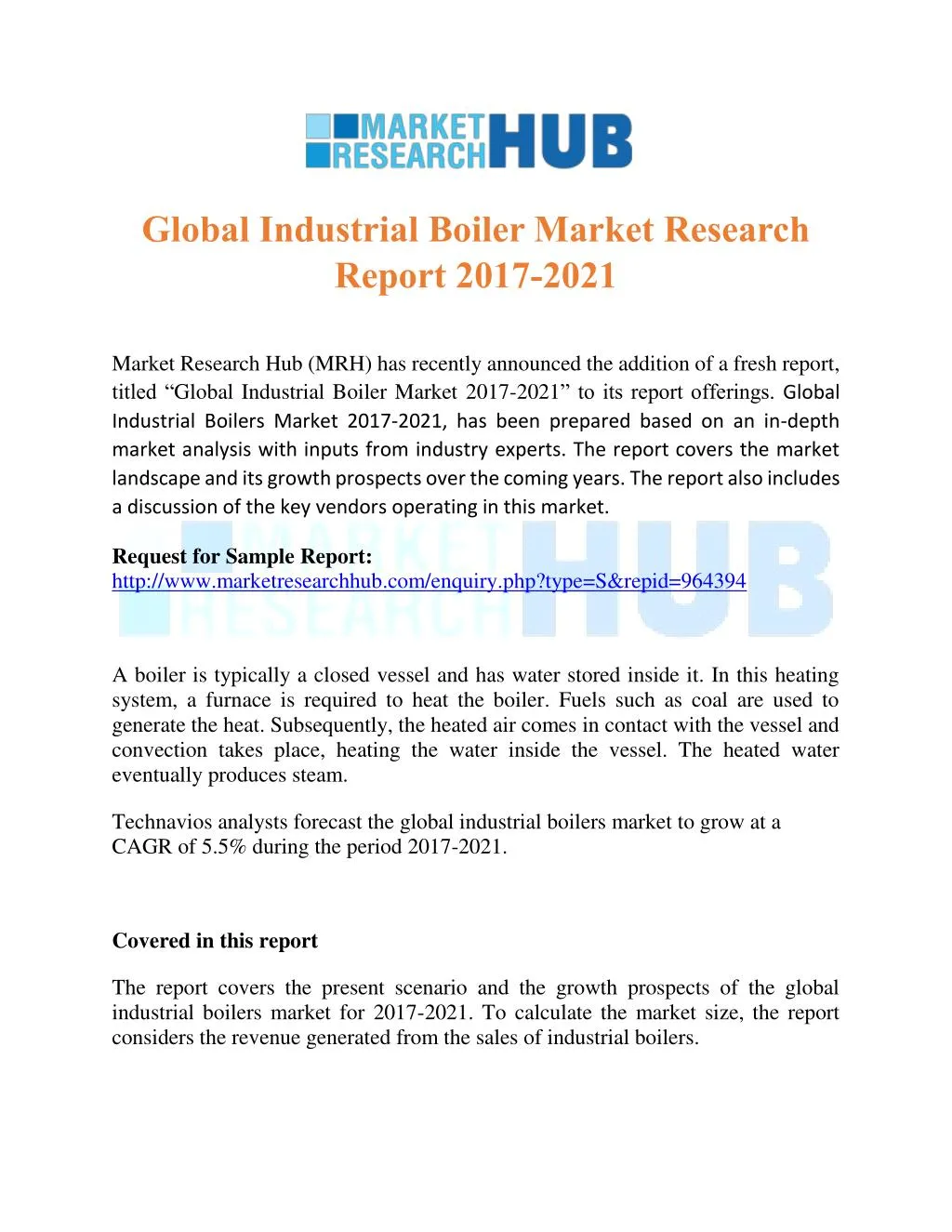 global industrial boiler market research report