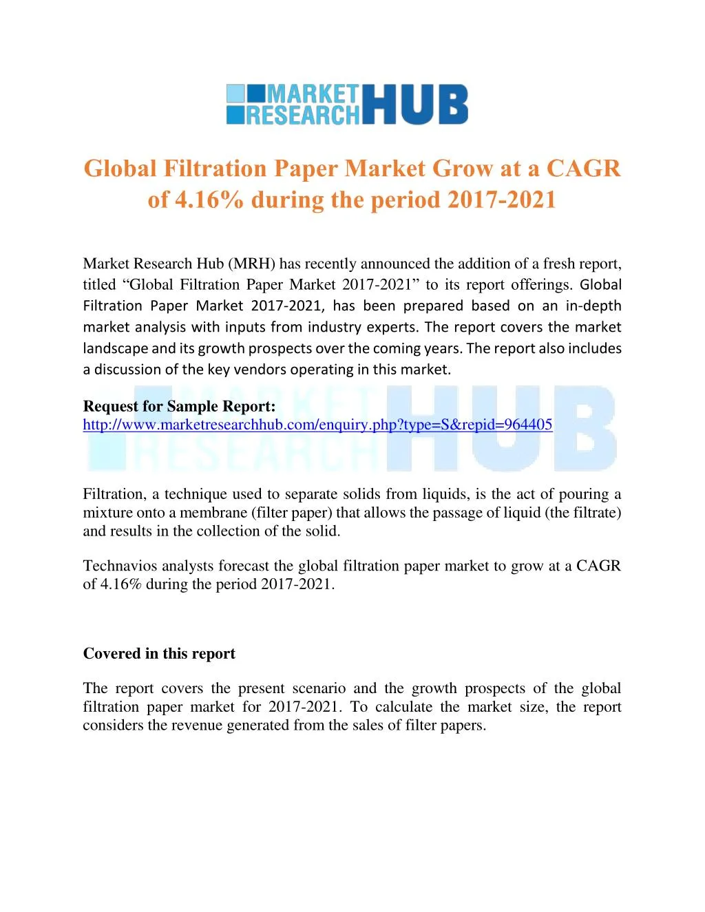 global filtration paper market grow at a cagr