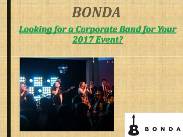 Looking for a Corporate Band for Your 2017 Event?