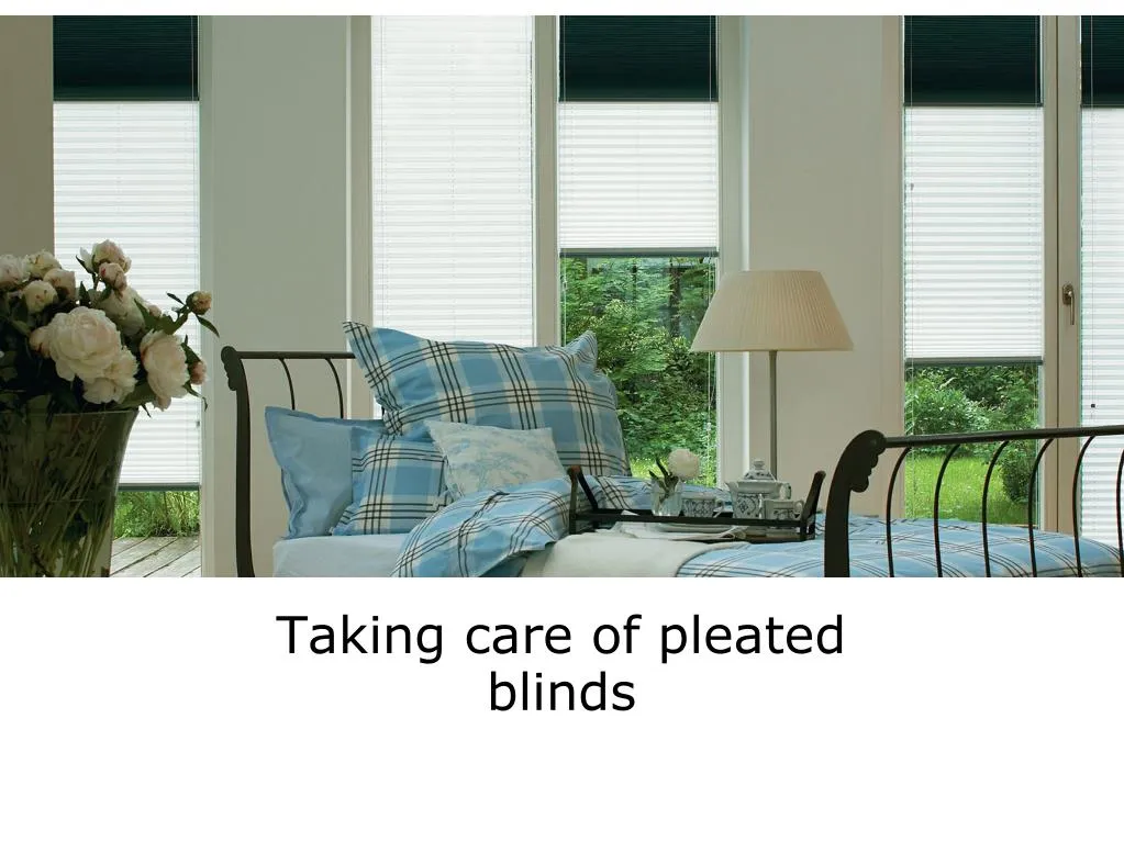 taking care of pleated blinds