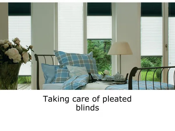 How to take care of pleated blinds