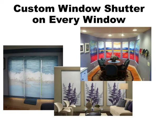 Custom window shutter on every window