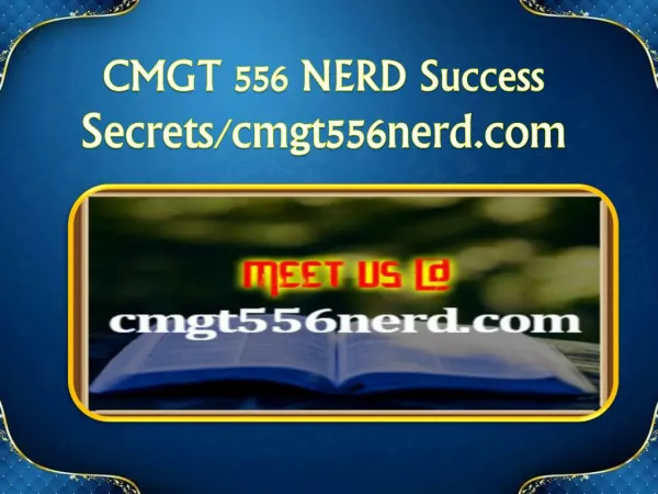 CMGT 556 NERD Success Secrets/cmgt556nerd.com