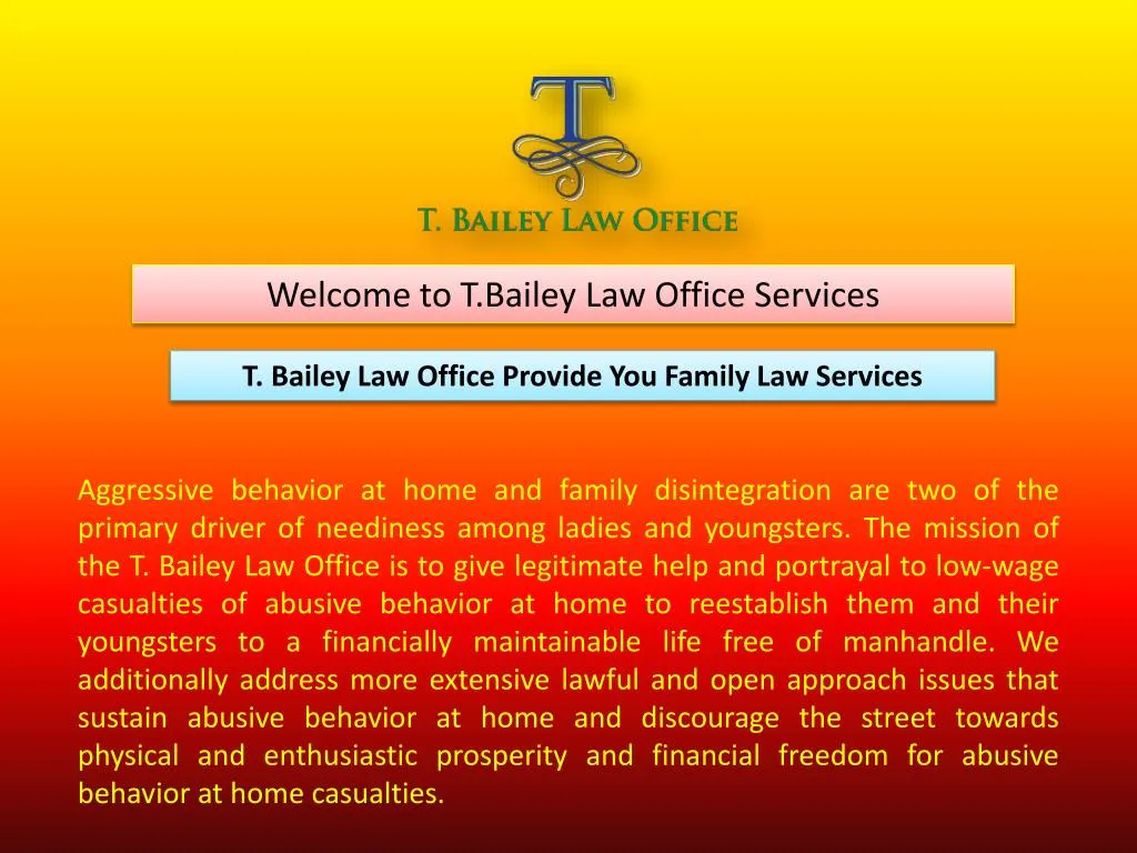 welcome to t bailey law office services