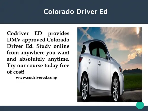 Colorado Driver Ed