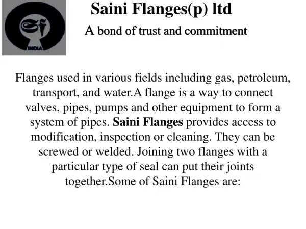 Flanges manufacturers in india