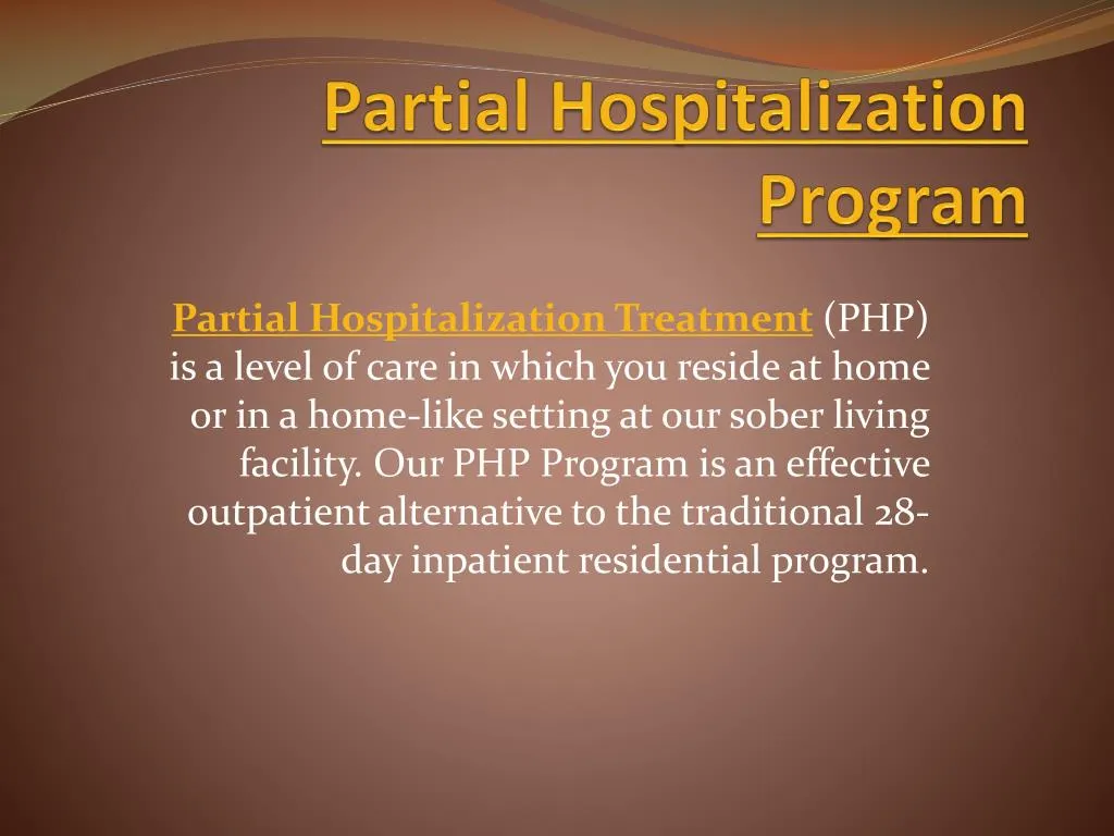 partial hospitalization program