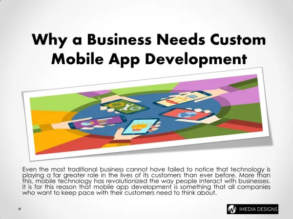 Why a Business Needs Custom App Development | iMedia Designs