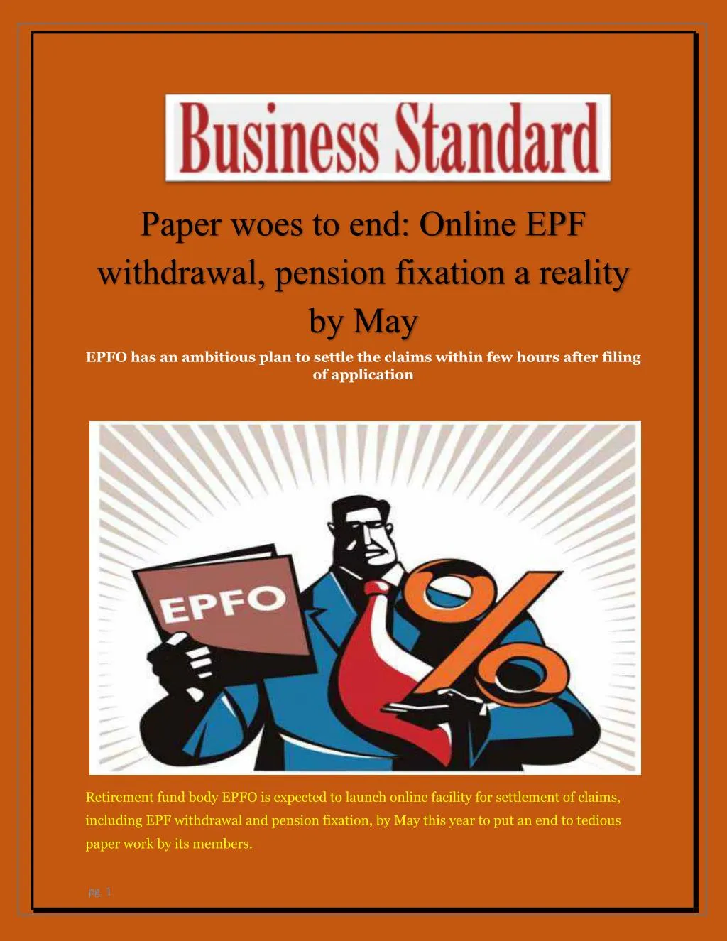 paper woes to end online epf withdrawal pension
