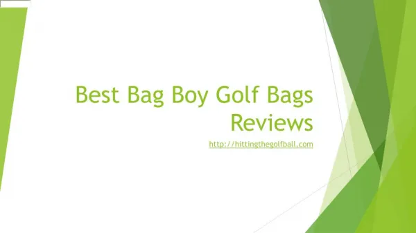 best bag boygolf bags
