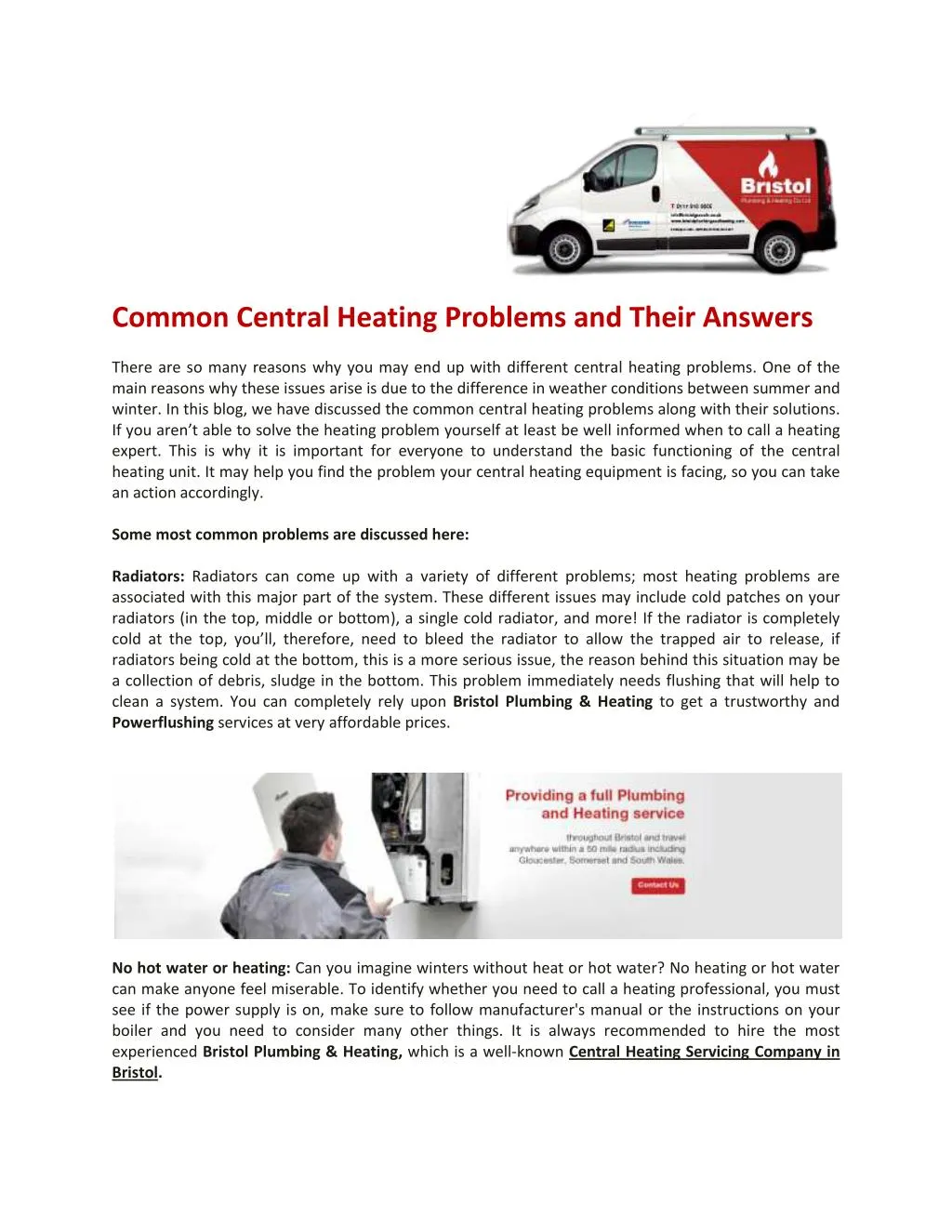 common central heating problems and their answers