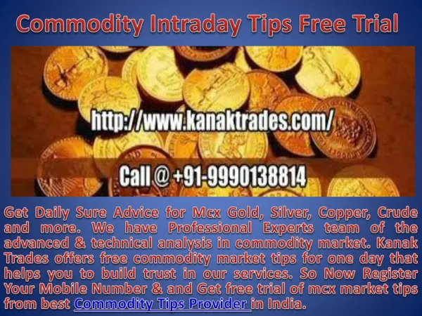 Commodity intraday tips free trial