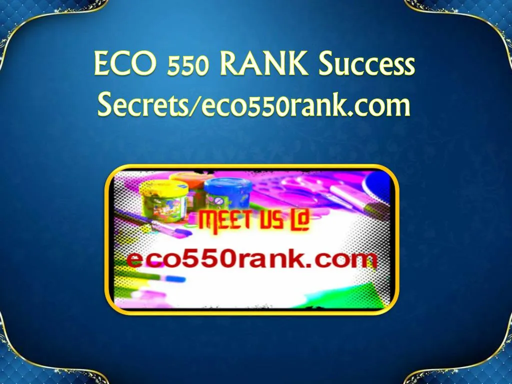 eco 550 rank success secrets eco550rank com