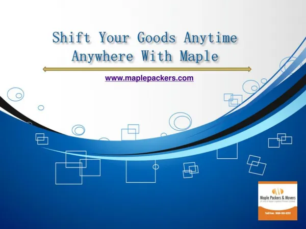 Shift Your Goods Anytime Anywhere With Maple Packers