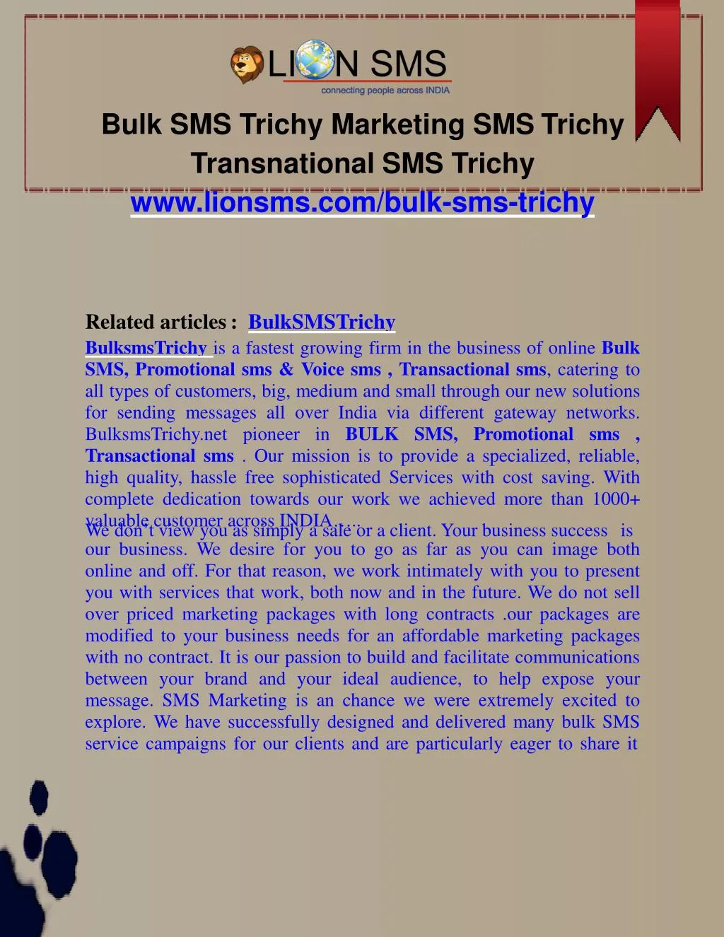 bulk sms trichy marketing sms trichy