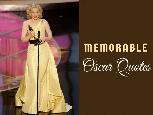 Memorable Oscar quotes