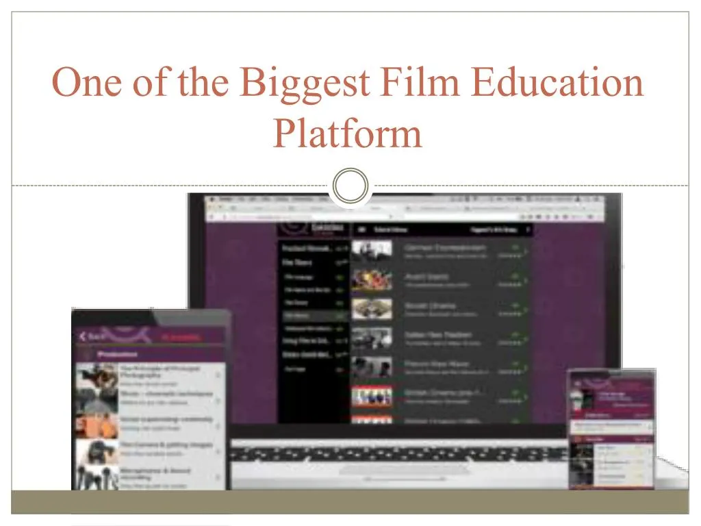 one of the biggest film education platform