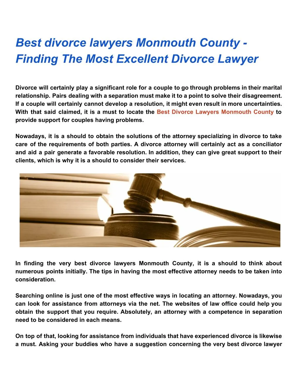 best divorce lawyers monmouth county finding