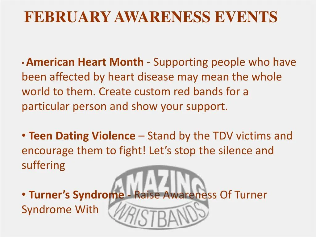 february awareness events
