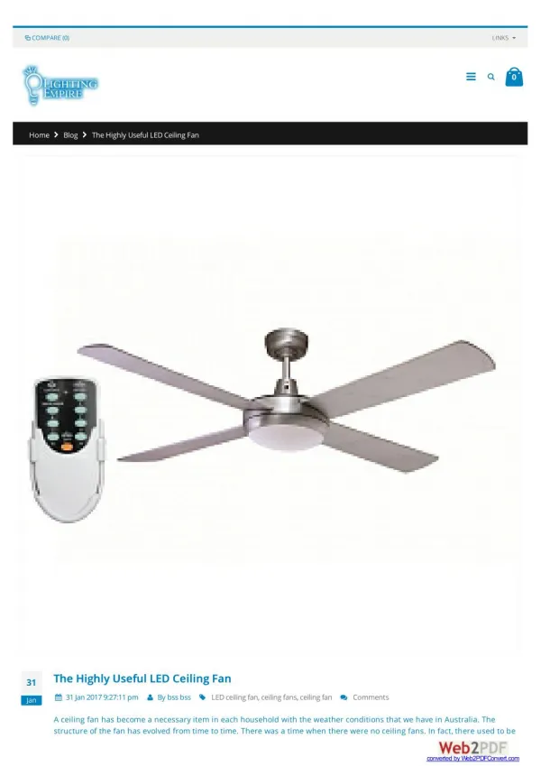 The highly useful LED ceiling fan