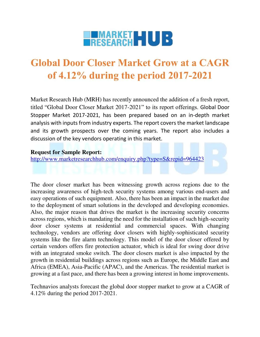 global door closer market grow at a cagr