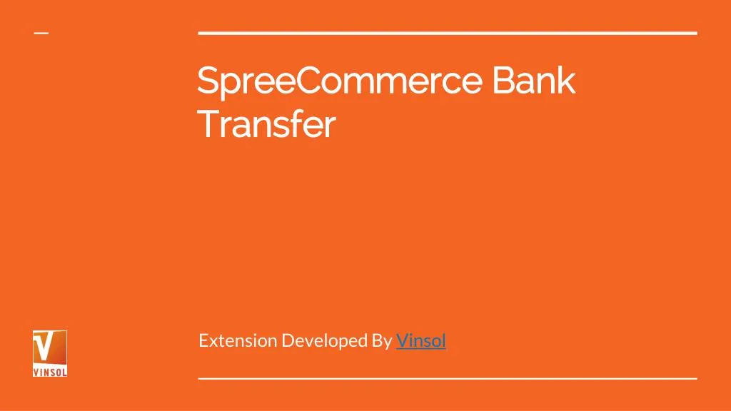 spreecommerce bank transfer