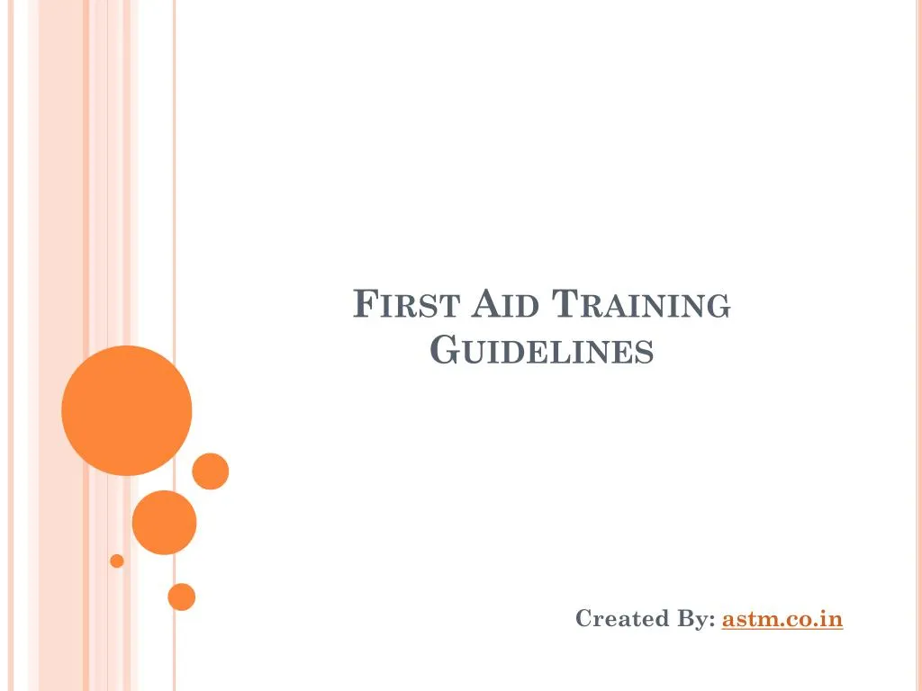first aid training guidelines