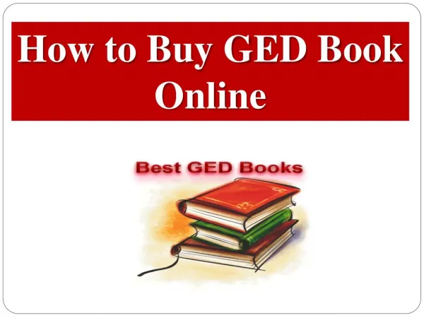 How to Buy GED Book Online