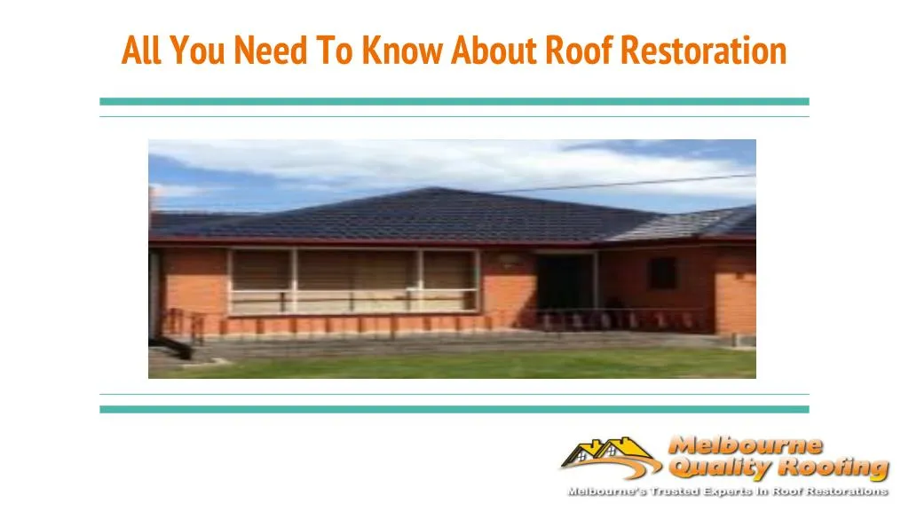 all you need to know about roof restoration