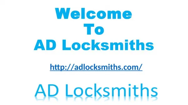 Locksmith Solana Beach - AD Locksmiths