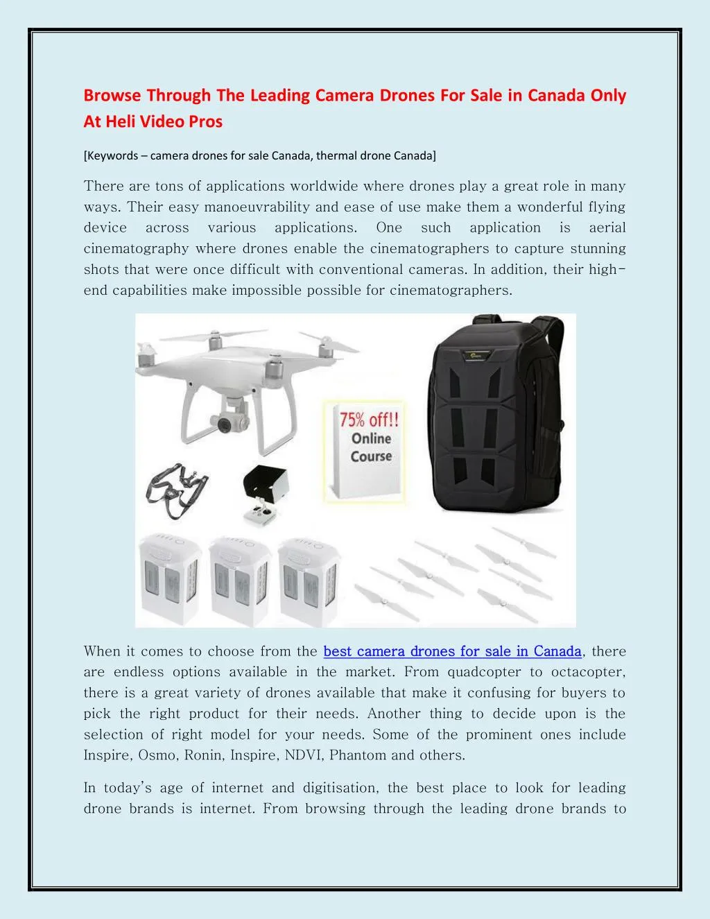 browse through the leading camera drones for sale
