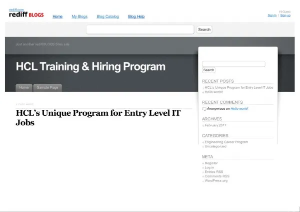 HCL’s Unique Program for Entry Level IT Jobs