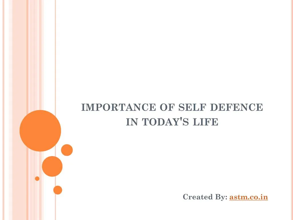 importance of self defence in today s life