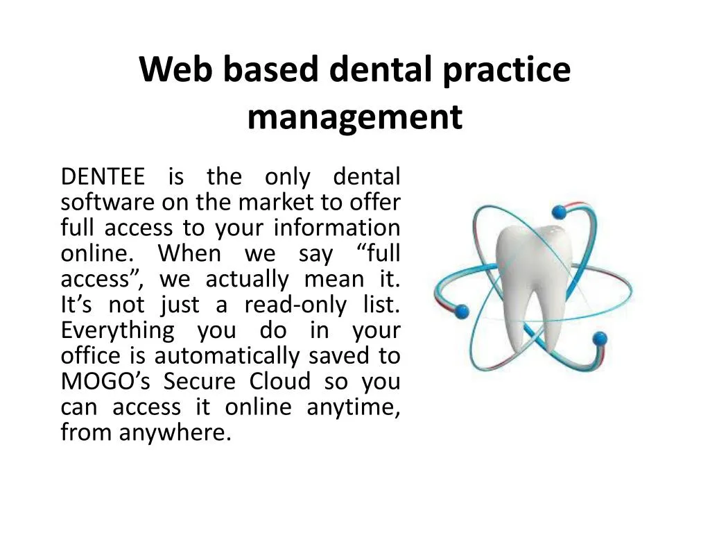 web based dental practice management