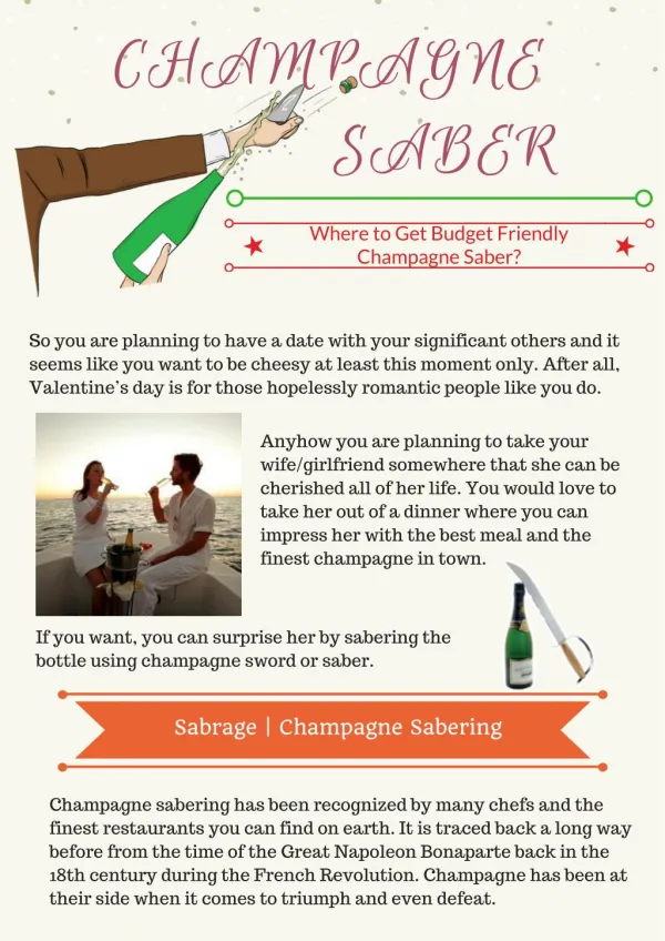 Where to Get Budget Friendly Champagne Saber?