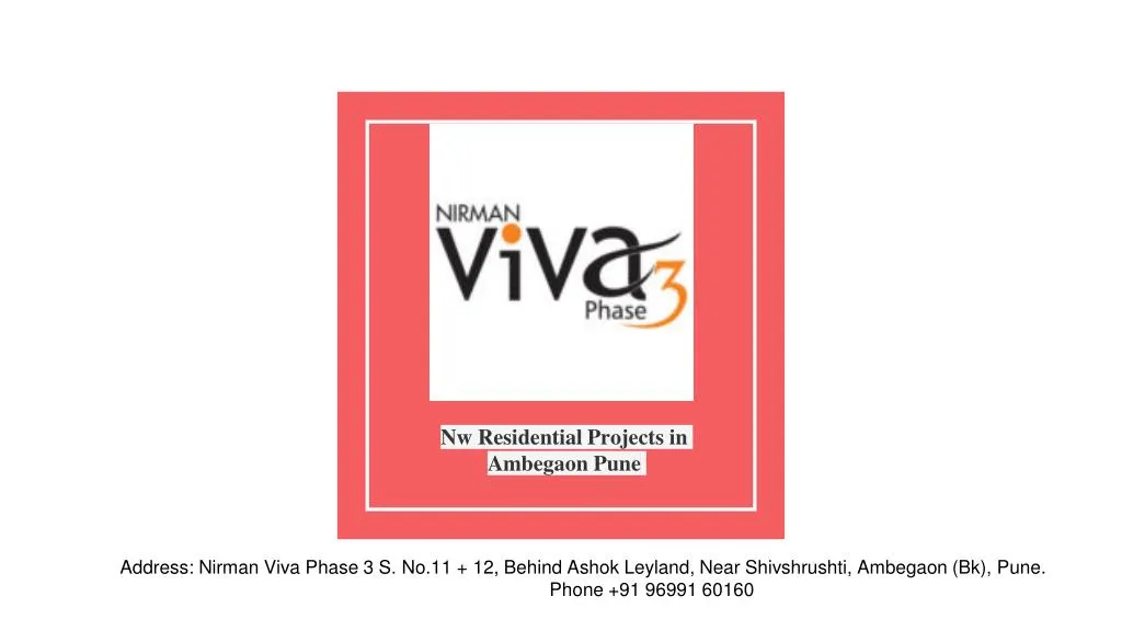 nw residential projects in ambegaon pune