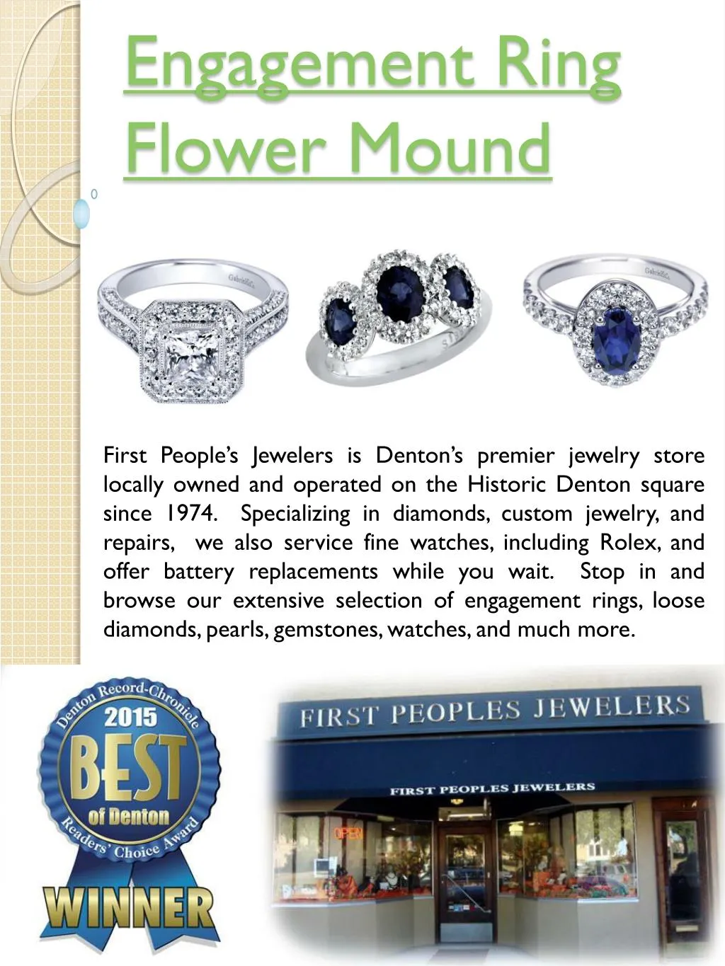 engagement ring flower mound