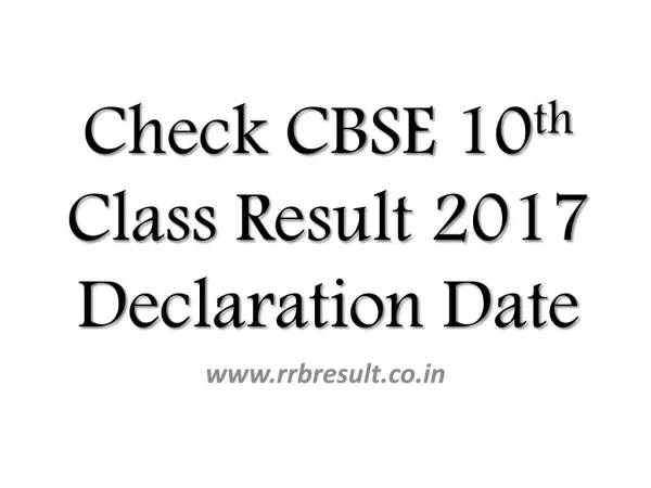 Check CBSE 10th Class Result 2017 Declaration Date