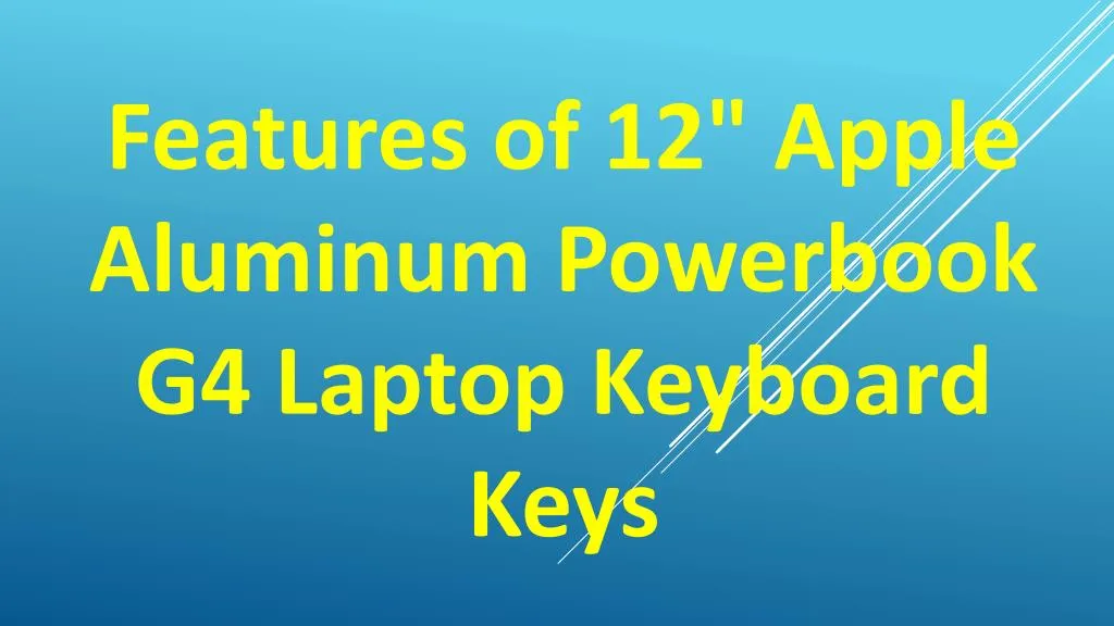 features of 12 apple aluminum powerbook g4 laptop keyboard keys