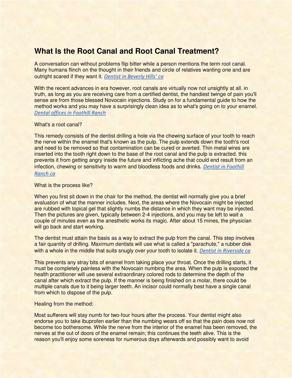 what is the root canal and root canal treatment