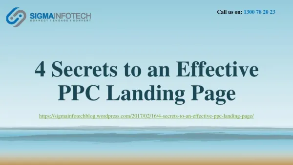 4 Secrets to an Effective PPC Landing Page