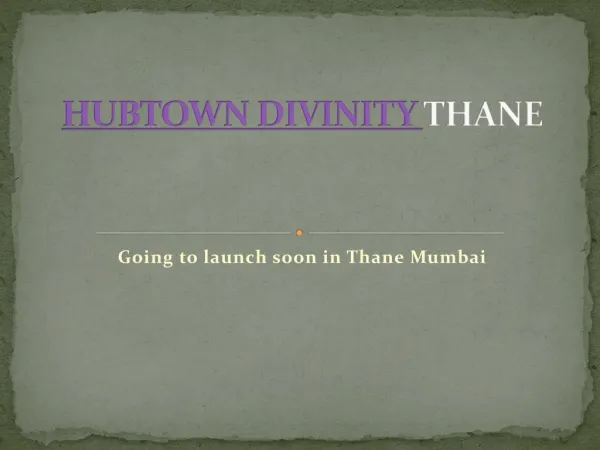 Hubtown Divinity Thane project details