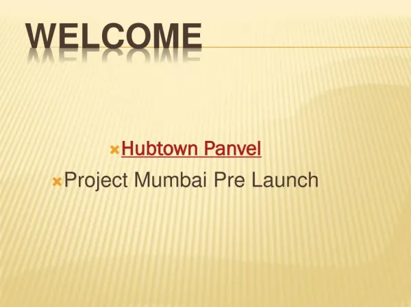 Hubtown panvel a new designed residential project
