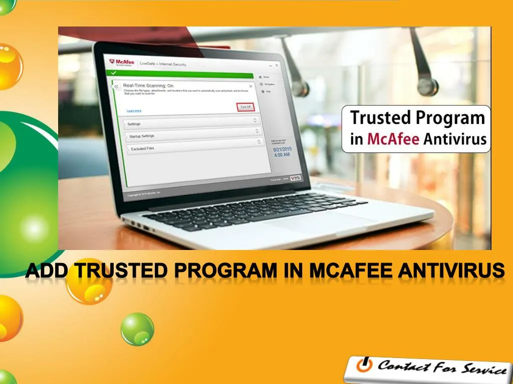 add trusted program in mcafee antivirus
