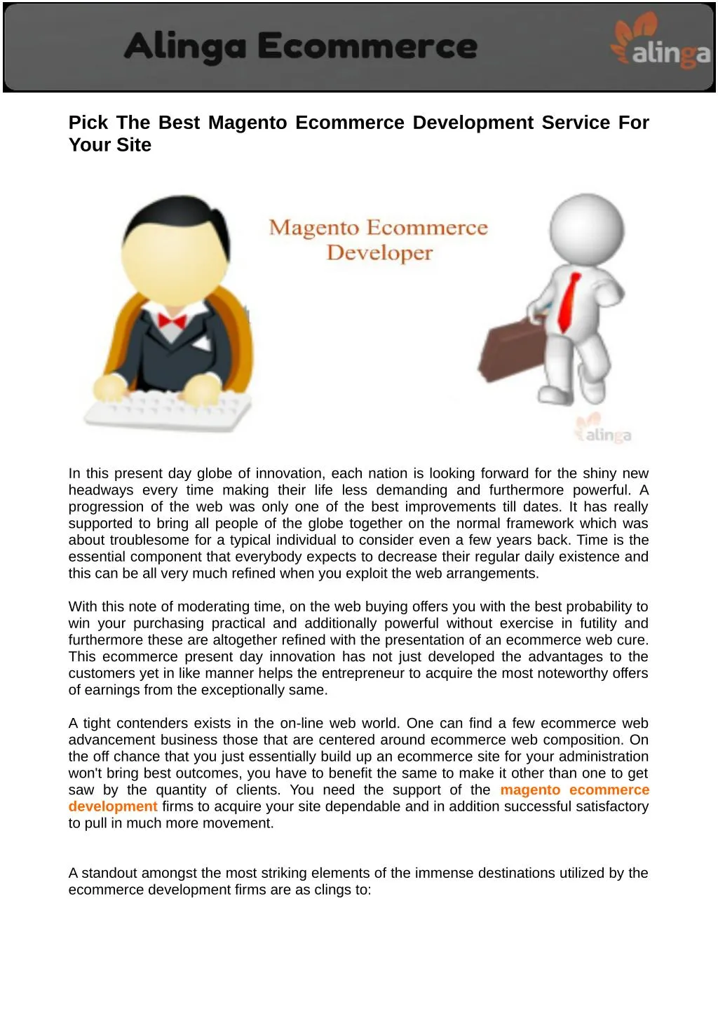 pick the best magento ecommerce development