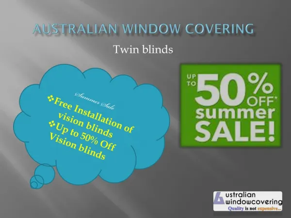 Vision blinds - summer offer